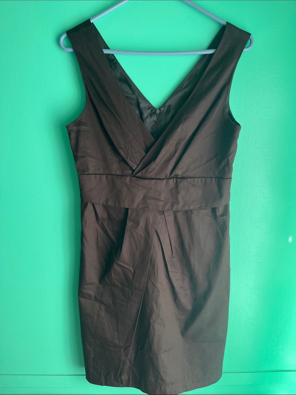 Max & Cleo Sleeveless V-Neck Midi Dress in Brown